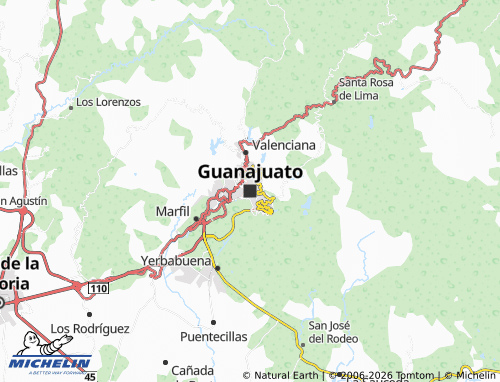 Mappa MICHELIN Guanajuato - ViaMichelin