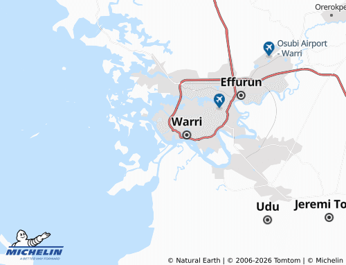 Carte MICHELIN Warri Port - ViaMichelin