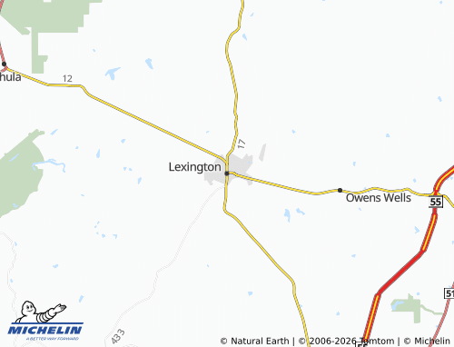 Mapa MICHELIN Lexington - ViaMichelin