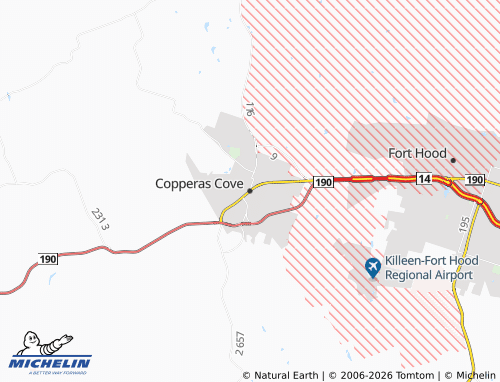 Mappa MICHELIN Copperas Cove - ViaMichelin