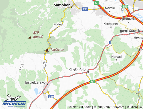 Mapa MICHELIN Repišće - ViaMichelin