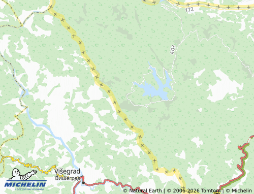 MICHELIN Zaovine map - ViaMichelin