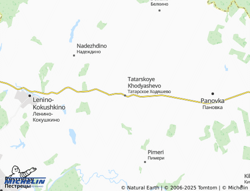 MICHELIN Tatarskoye Khodyashevo map - ViaMichelin