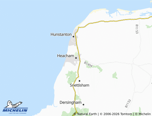 Carte MICHELIN Heacham - ViaMichelin