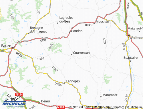 Mappa MICHELIN Courrensan - ViaMichelin