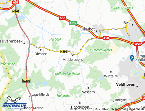 Carte MICHELIN Middelbeers - ViaMichelin