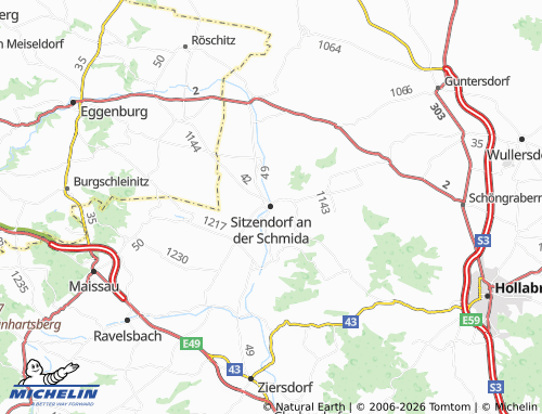 Mapa MICHELIN Sitzendorf an der Schmida - ViaMichelin