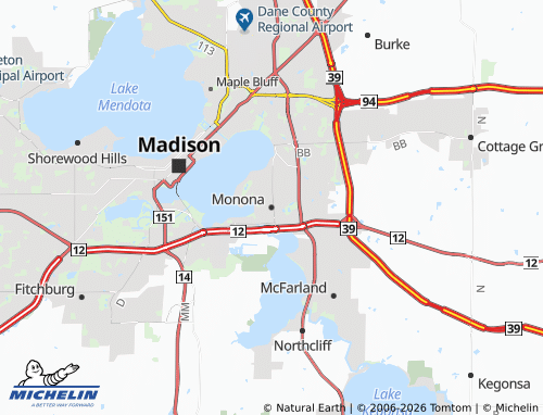 Mapa MICHELIN Monona - ViaMichelin