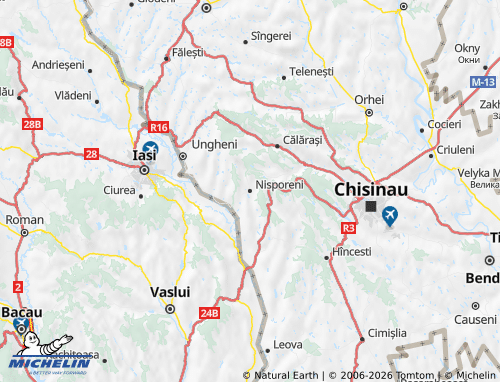 Kaart MICHELIN Nisporeni - ViaMichelin