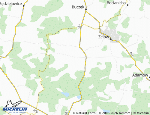 MICHELIN-Landkarte Łęki - ViaMichelin