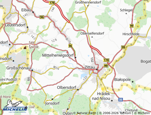 MICHELIN Mittelherwigsdorf map - ViaMichelin
