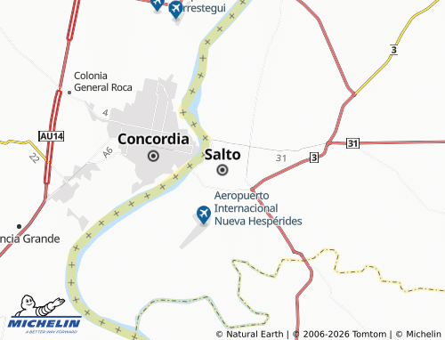 MICHELIN Salto map - ViaMichelin