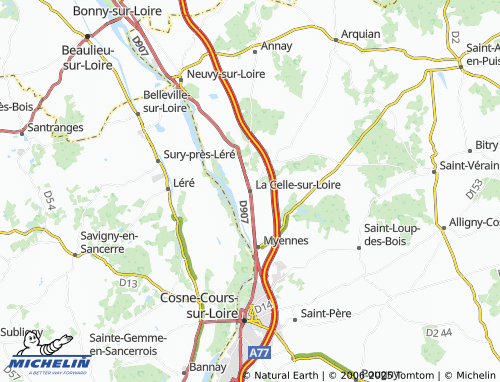 MICHELIN La Celle-sur-Loire map - ViaMichelin