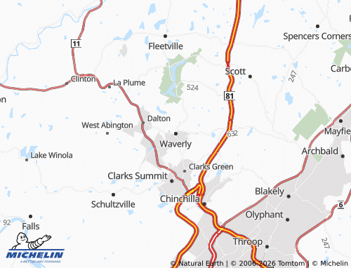 Carte MICHELIN Waverly - ViaMichelin