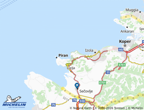 Mapa MICHELIN Strunjan - ViaMichelin