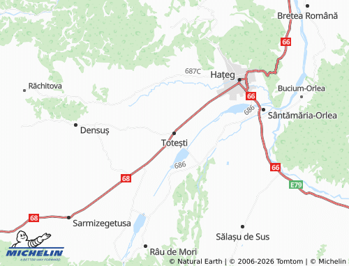 MICHELIN Totești map - ViaMichelin
