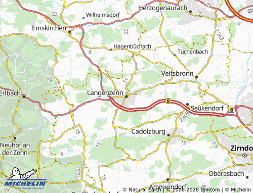 Mapa MICHELIN Langenzenn - ViaMichelin