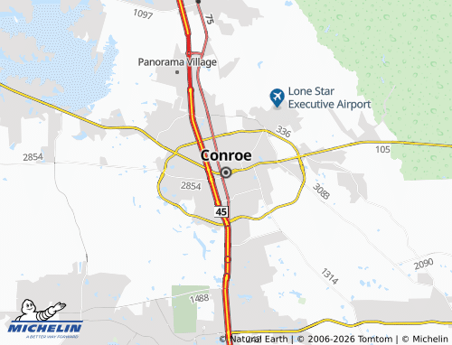 Carte MICHELIN Conroe - ViaMichelin