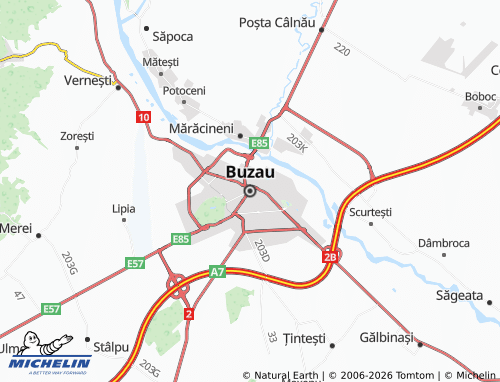 Mapa MICHELIN Buzau - ViaMichelin