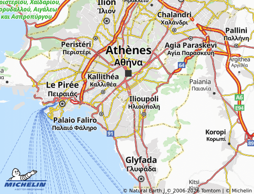 Mapa MICHELIN Dafni - ViaMichelin