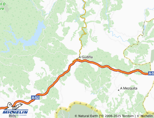 MICHELIN A Gudiña (San Martiño e San Pedro) map - ViaMichelin