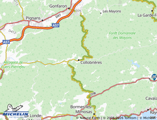 Mapa MICHELIN Collobrières - ViaMichelin