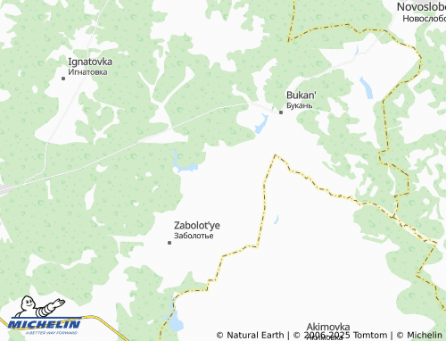 MICHELIN Chernyy potok map - ViaMichelin