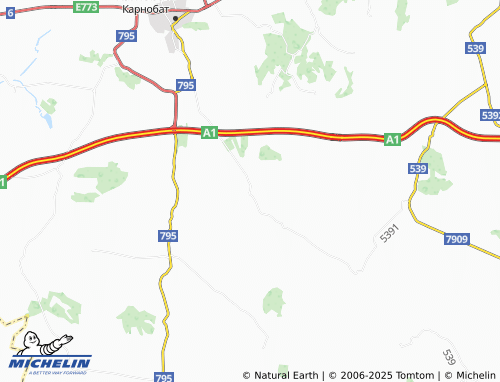 MICHELIN Detelina map - ViaMichelin