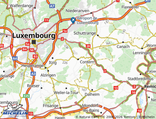 Mapa MICHELIN Contern - ViaMichelin