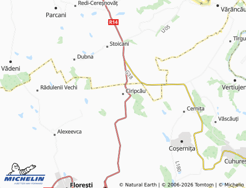 Mappa MICHELIN Ciripcău - ViaMichelin