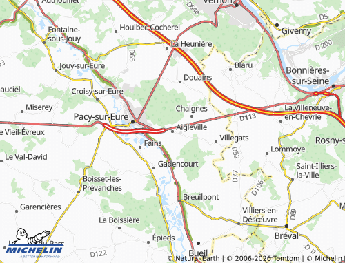 Mapa MICHELIN Aigleville - ViaMichelin