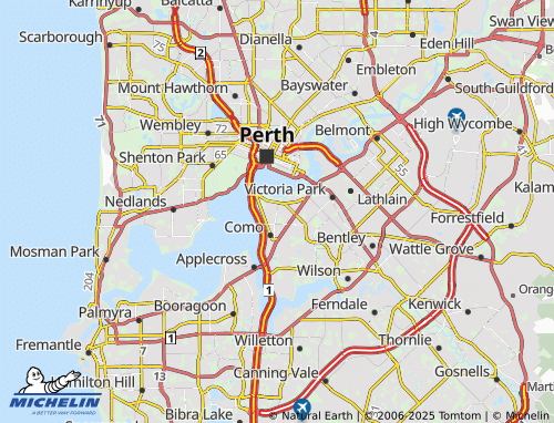 MICHELIN South Perth map - ViaMichelin