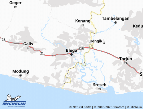 Carte MICHELIN Blega - ViaMichelin