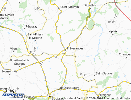 Mappa MICHELIN Préveranges - ViaMichelin