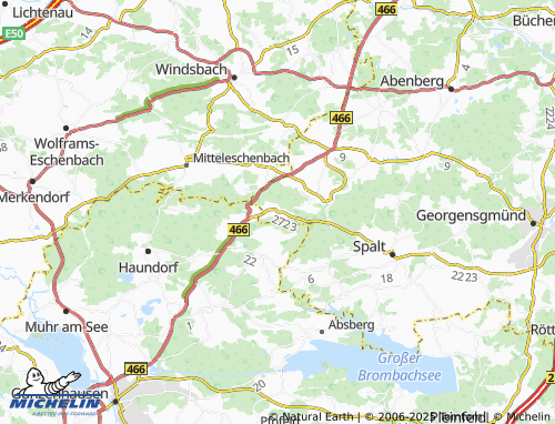 MICHELIN-Landkarte Untererlbach - ViaMichelin