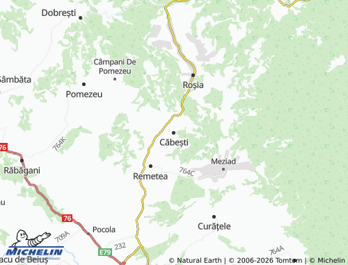 Mappa MICHELIN Căbești - ViaMichelin