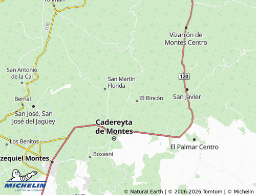 MICHELIN Santa Bárbara map - ViaMichelin