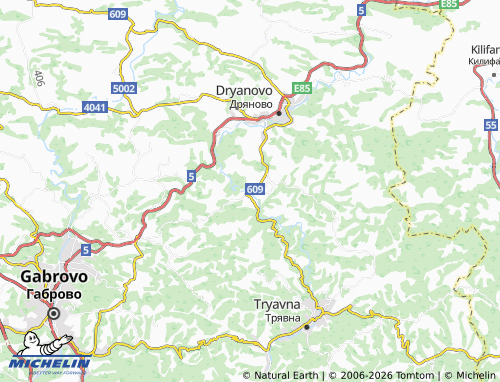 MICHELIN Tsareva livada map - ViaMichelin
