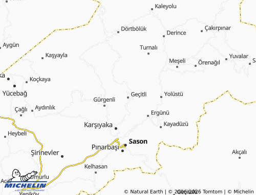 Mapa MICHELIN Geçitli - ViaMichelin