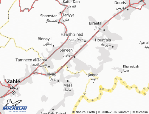 Mapa MICHELIN Sar'een - ViaMichelin