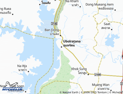 MICHELIN Ubolratana map - ViaMichelin