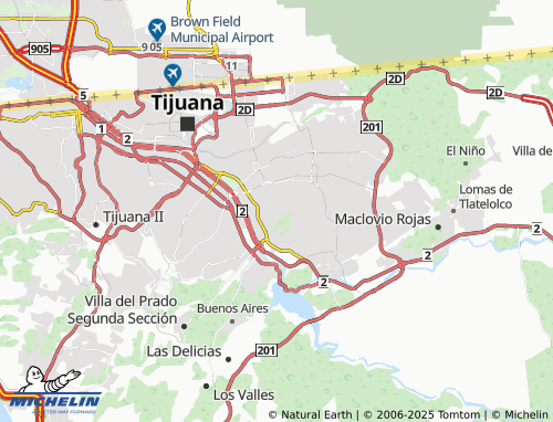 MICHELIN Estadio Potros map - ViaMichelin