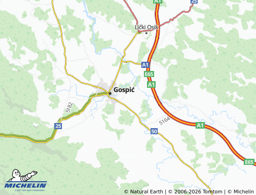 Mapa MICHELIN Krpani - ViaMichelin