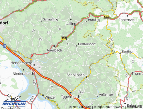 MICHELIN-Landkarte Roggersing - ViaMichelin