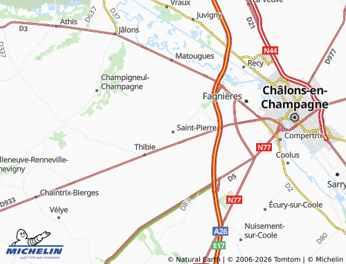 Mapa MICHELIN Saint-Pierre - ViaMichelin
