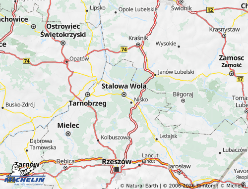 Carte MICHELIN Stalowowolski - ViaMichelin