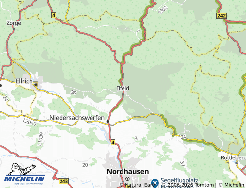 MICHELIN Ilfeld map - ViaMichelin