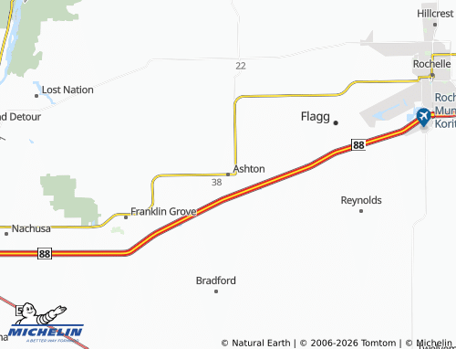 Mappa MICHELIN Ashton - ViaMichelin