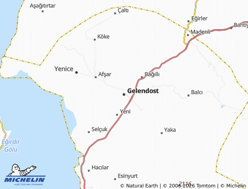MICHELIN Gelendost map - ViaMichelin