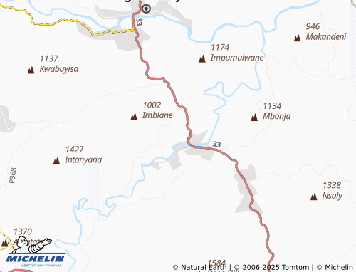 MICHELIN Thulini Lwezulu map - ViaMichelin